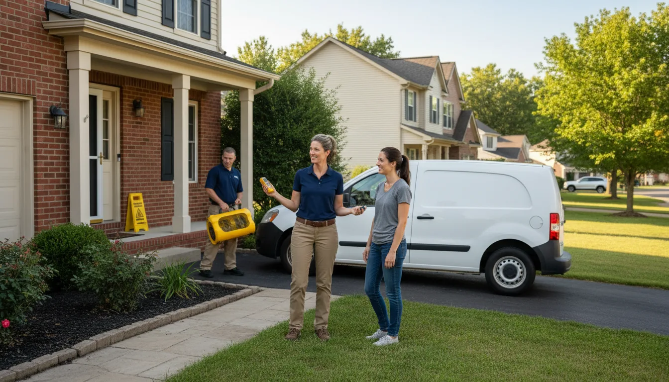 Water restoration image for Dehumidification And Cleanup Services in Canehill, AR